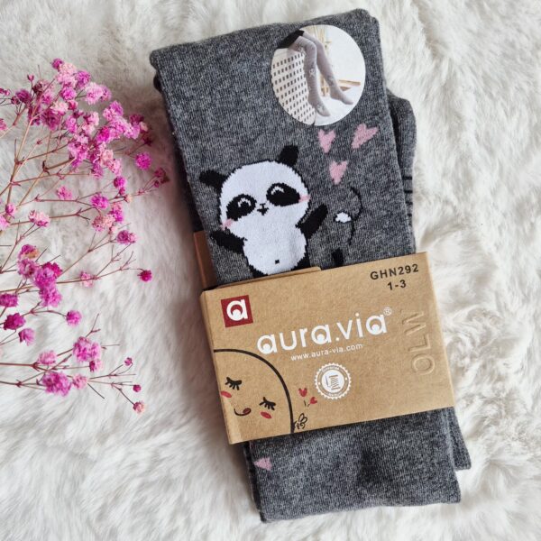 Aura Via pėdkelnės mergaitėms ,,Panda"