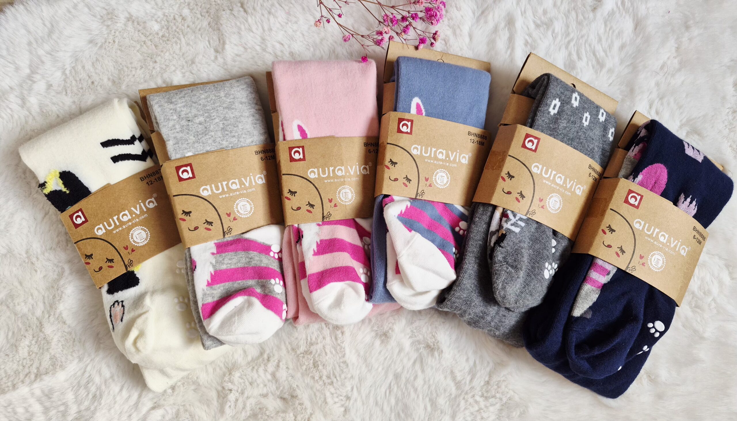 Aura Via pėdkelnės mergaitėms ,,Gyvūnėliai"